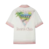 Camisa de seda de calções com ícone do clube de ténis Camisa de seda de calções com ícone do clube de ténis