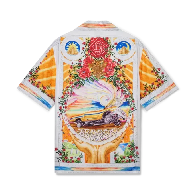 Camisa de seda de calções La Tornade De Rose Camisa de seda de calções La Tornade De Rose