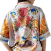 Camisa de seda de calções La Tornade De Rose Camisa de seda de calções La Tornade De Rose