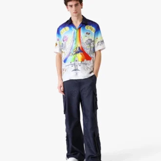 Camisa de seda de calções Solid Grooves