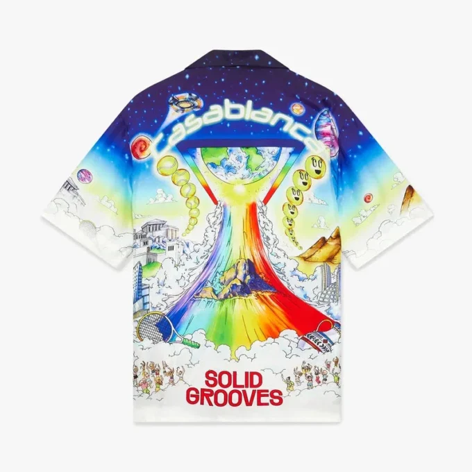 Camisa de seda de calções Solid Grooves Camisa de seda de calções Solid Grooves