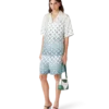 Camisa de seda de calção com monograma em degradê Camisa de seda de calção com monograma em degradê