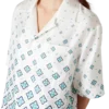 Camisa de seda de calção com monograma em degradê Camisa de seda de calção com monograma em degradê
