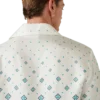 Camisa de seda de calção com monograma em degradê Camisa de seda de calção com monograma em degradê