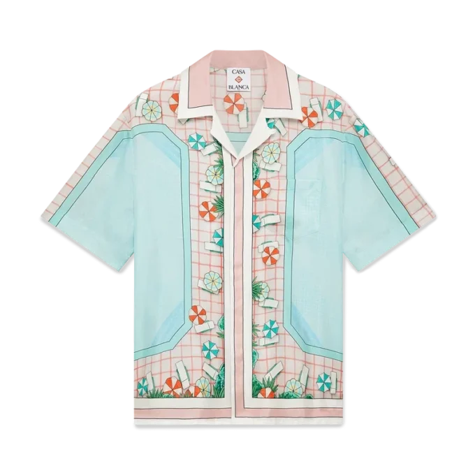 Camisa de seda de calção Copacabana