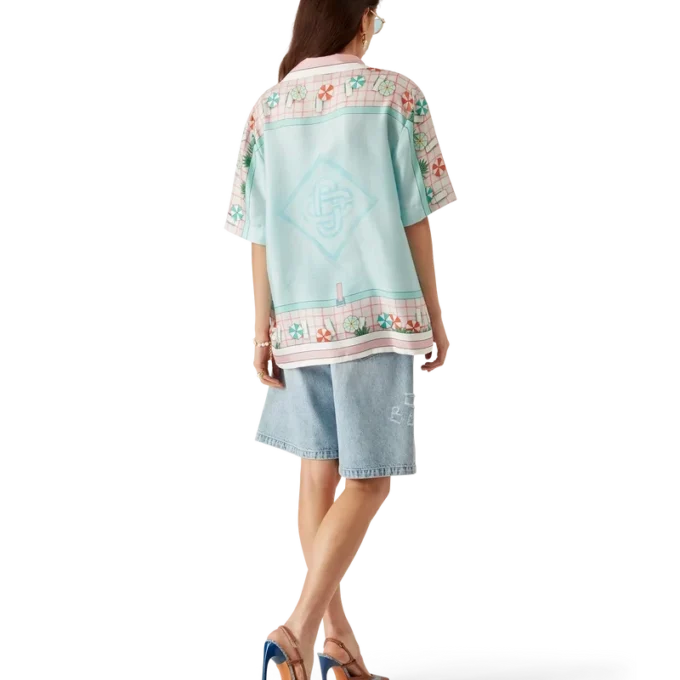 Camisa de seda de calção Copacabana