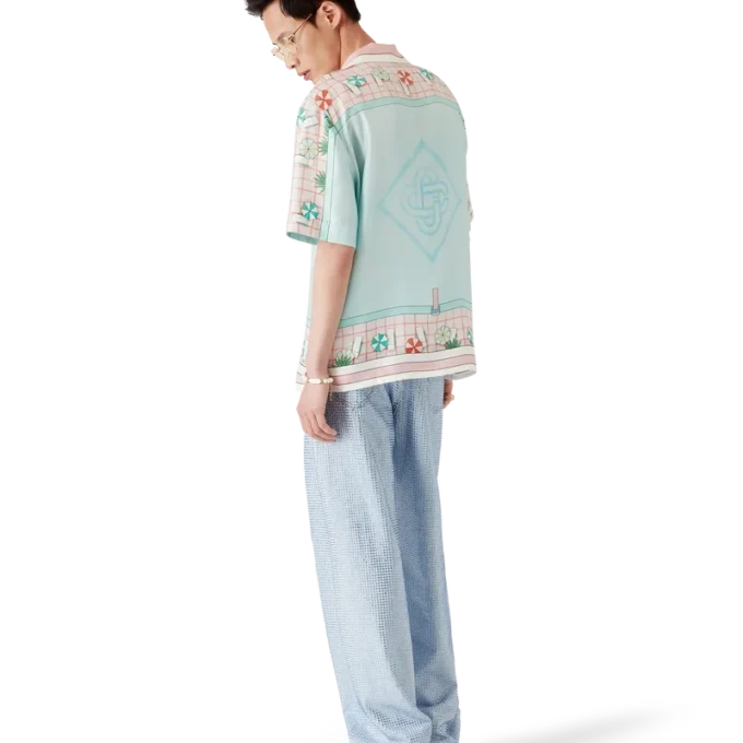 Camisa de seda de calção Copacabana