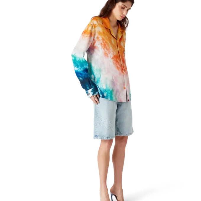 Camisa de seda de manga comprida Surf Trip | Casablanca Paris