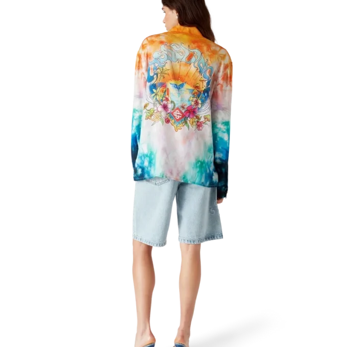 Camisa de seda de manga comprida Surf Trip | Casablanca Paris