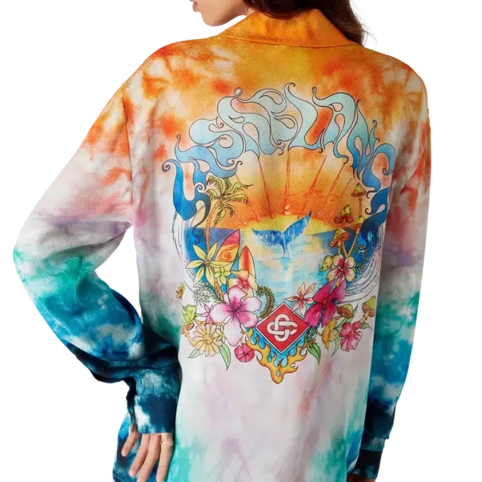Camisa de seda de manga comprida Surf Trip | Casablanca Paris