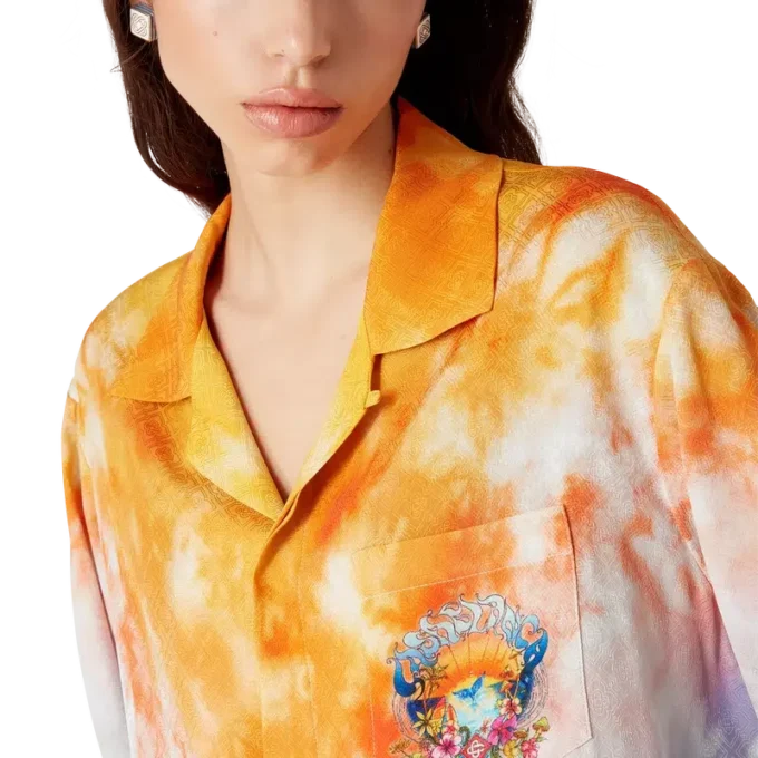 Camisa de seda de manga comprida Surf Trip | Casablanca Paris