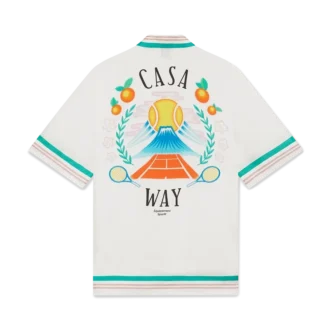 Camisa de seda de manga curta Casa Way
