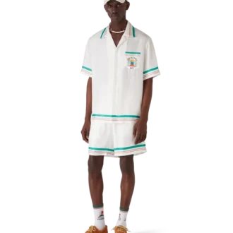 Camisa de seda de manga curta Casa Way