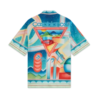Camisa de seda de manga curta Galaxy Court