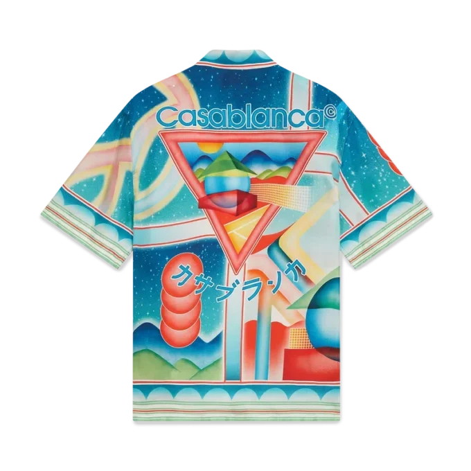 Camisa de seda de manga curta Galaxy Court