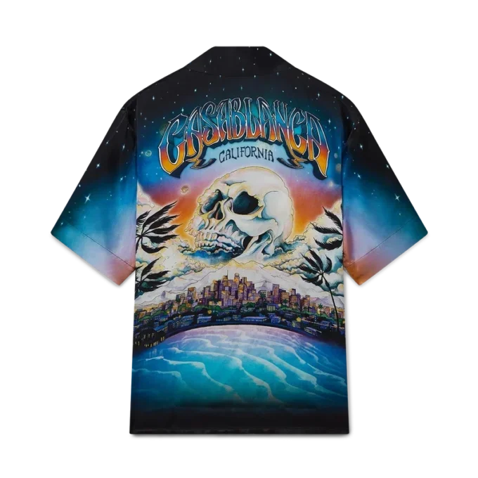 Camisa de seda de manga curta La Pramonition