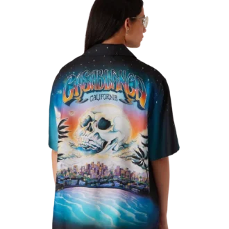 Camisa de seda de manga curta La Pramonition