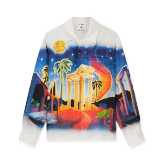 Camisa de seda Midnight Acropolis