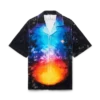 Camisa de tecido felpudo com degradê Camisa de tecido felpudo com degradê