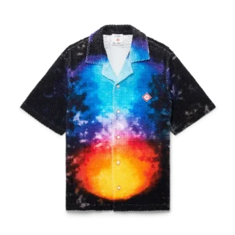 Camisa de tecido felpudo com degradê