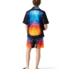 Camisa de tecido felpudo com degradê Camisa de tecido felpudo com degradê