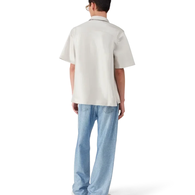 Camisa em cetim Duchesse Camisa em cetim Duchesse
