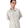 Camisa em cetim Duchesse Camisa em cetim Duchesse