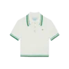 Camisa polo em malha canelada Camisa polo em malha canelada