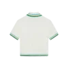 Camisa polo em malha canelada Camisa polo em malha canelada