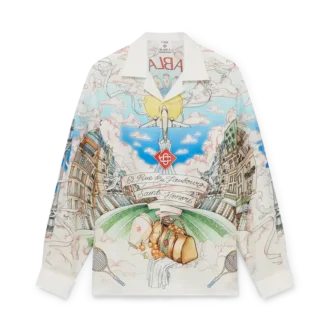 Camisas clássicas de manga comprida da loja de Paris
