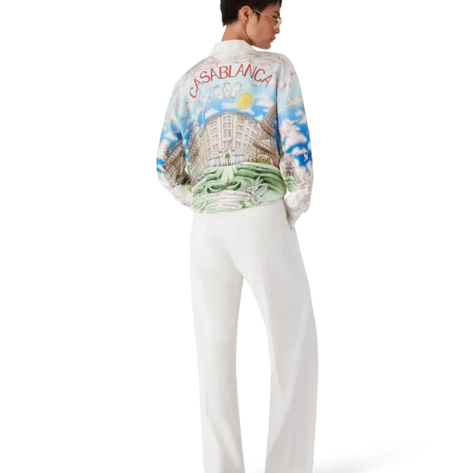 Camisas clássicas de manga comprida da loja de Paris Camisas clássicas de manga comprida da loja de Paris