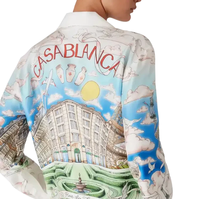 Camisas clássicas de manga comprida da loja de Paris Camisas clássicas de manga comprida da loja de Paris