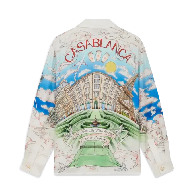 Camisas clássicas de manga comprida da loja de Paris Camisas clássicas de manga comprida da loja de Paris