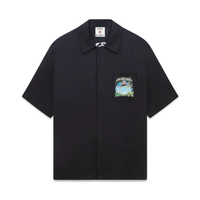 Camisas clássicas de manga curta com jacquard «Volcano» Camisas clássicas de manga curta com jacquard «Volcano»