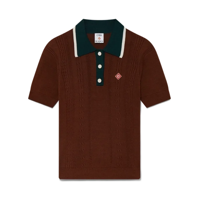 Camisas com malha trançada