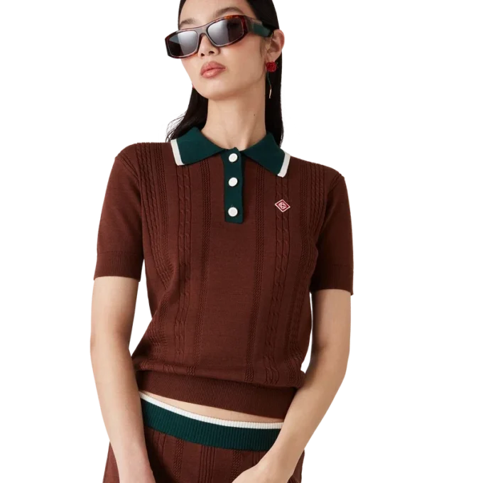 Camisas com malha trançada