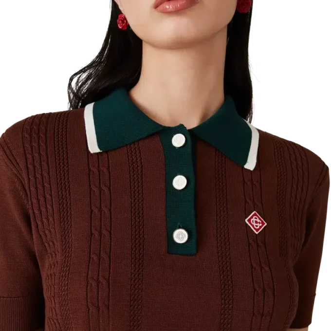 Camisas com malha trançada