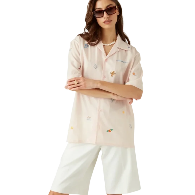 Camisas com Motivo Bordado