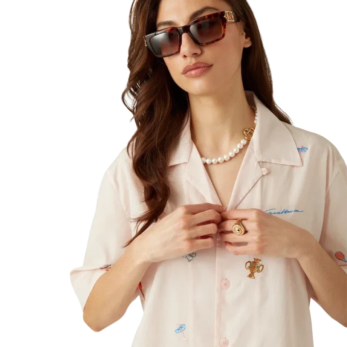 Camisas com Motivo Bordado