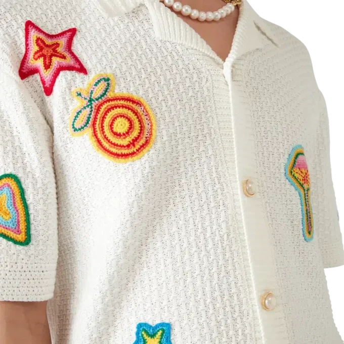 Camisas com Motivos em Croché Camisas com Motivos em Croché