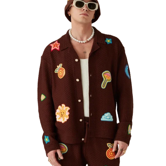 Camisas com Motivos em Croché Camisas com Motivos em Croché