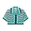 Camisas curtas de seda Monogram Wave Camisas curtas de seda Monogram Wave