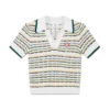 Camisas curtas em algodão com costura franzida