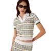 Camisas curtas em algodão com costura franzida