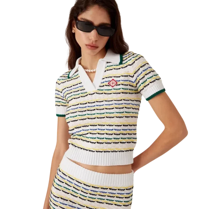 Camisas curtas em algodão com costura franzida