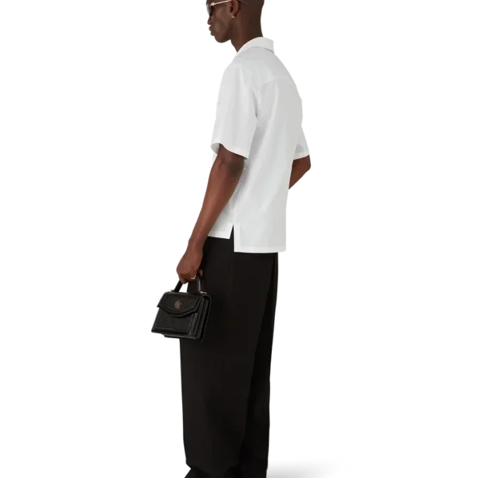 Camisas de calções bordadas em popeline de algodão Camisas de calções bordadas em popeline de algodão