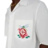 Camisas de calções bordadas em popeline de algodão Camisas de calções bordadas em popeline de algodão