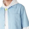 Camisas de calções com monograma azul claro