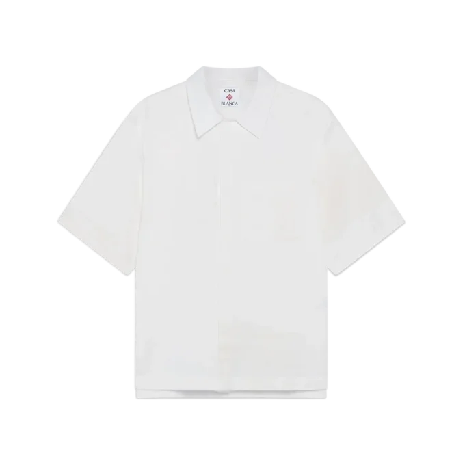 Camisas de calções com monograma branca Camisas de calções com monograma branca