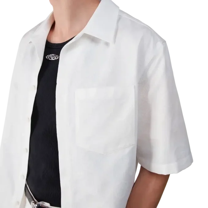 Camisas de calções com monograma branca Camisas de calções com monograma branca